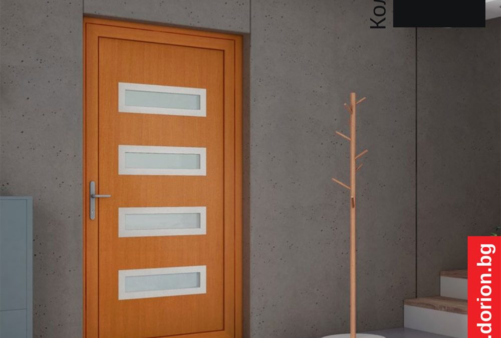 Алуминиеви входни врати с пакетен панел от серия Deco на Wisniowski