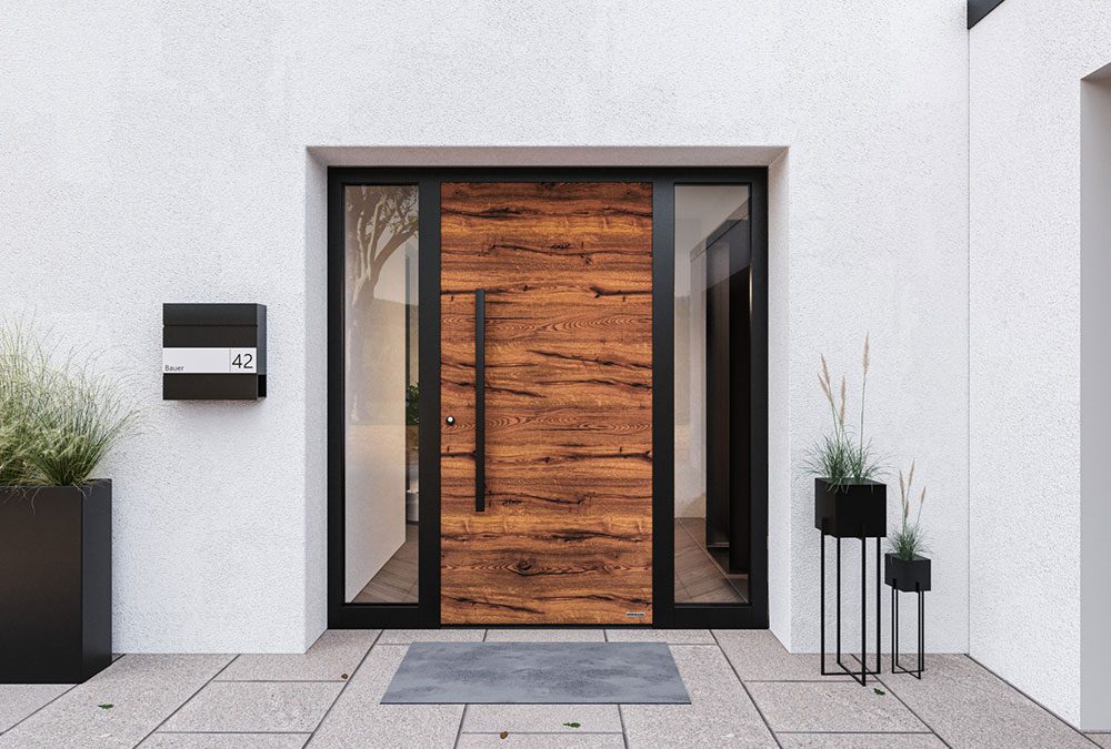 Алуминиеви външни врати ThermoSafe Decoral на Hörmann