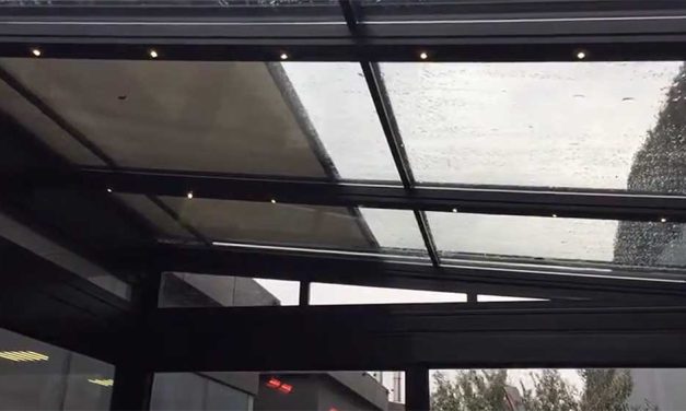 Подвижни външни сенници за стъклени покриви